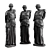 Athena Statue in Metal & Plaster 3D model small image 3