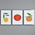 Modern Plant Fruit Picture Frame Set 3D model small image 3