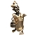 Golden Apple Seller Sculpture - 2016 3D model small image 1