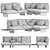 Modular Outdoor Sofa Eichholtz Royal Palm 3D model small image 7