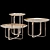 Versace Gold Side Table F0109 3D model small image 1