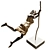 Elegant Girl Jumping Sculpture 3D model small image 3