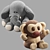 Cozy Jungle Plush Set 3D model small image 2