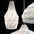 Paper Origami Pendant Lights Set 3D model small image 3