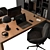 Office Furniture Set 503 3D model small image 3