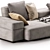 Modern Brick Lane 2-Seater Sofa 3D model small image 3