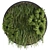 Green Wall Circle Plants Art 3D model small image 1