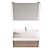 Modern Wood Vanity Set With Integrated Lighting 3D model small image 3