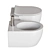 Moon Ceramic Bathroom Set 3D model small image 4