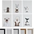 Modern Dog Portrait Picture Frame Set 3D model small image 1