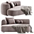  Contemporary Clara Sofa Design 3D model small image 2