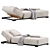 Designer Daybed Milos Sun Lounge 3D model small image 3