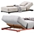 Designer Daybed Milos Sun Lounge 3D model small image 4