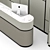 Elegant Reception Desk Organizer 3D model small image 4