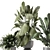  Indoor Plants in Rusty Concrete Pot Set 3D model small image 2