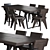 Yukon Live Edge Dining Set 3D model small image 1