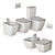 Strada II Collection: Ceramic Bathroom Fixtures 3D model small image 5