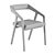 Sleek Dual-Tone Dining Chair 3D model small image 4