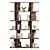 Sleek Walnut Bookcase 'Strata' 3D model small image 1