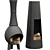 Modern Terrace Chimenea Heater, Elegant 3D model small image 2