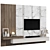 Versatile 4K Wood TV Wall 3D model small image 2