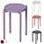 H&M Round Stool with Colorful Options 3D model small image 1