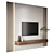 Sleek TV Wall Unit, 3500x456x2700h 3D model small image 4