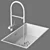 Customizable Sink and Faucet Set 3D model small image 15