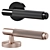 GOTHAM Brass Door Handle Set 3D model small image 2