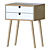 Retro Bedside Table - Gloss 3D model small image 1