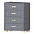 Classic Style High Chest of Drawers 3D model small image 1