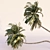 Coconut Palm Trees Set 3D model small image 3