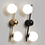 Gold Sconce Wall Lamp Fixture 3D model small image 2