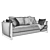 Scandi Chic Sleeper Sofa Bed 3D model small image 6