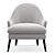 Modern Style Collete Armchair 3D model small image 2