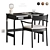 Modern Workspace Set with Chair 3D model small image 1