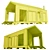 Sleek Container Home Model 3D model small image 4