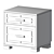 Classic Style Empi 1-Section Nightstand 3D model small image 2