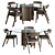 Modern Dining Set Alan Zola 3D model small image 1