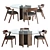 Modern Dining Set Alan Zola 3D model small image 2