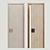 Modern Wood Fire Internal Door 3D model small image 1