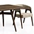 Customizable Bern Chair and Savannah Table 3D model small image 4