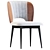 Hermes Velvet Dining Chair, Beige 3D model small image 3