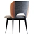 Hermes Velvet Dining Chair, Beige 3D model small image 4