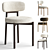 Contemporary Davis Dining Chair in 3D 3D model small image 1