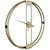 KARE Wall Clock Clip Gold 3D model small image 1