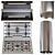 Foster 4-Piece Appliance Set 3D model small image 1