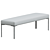 Elegant Montage Navy Velvet Bench 3D model small image 3