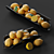 Elegant Lemon Caryn Trays Set 3D model small image 1