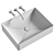 STWORKI Surface-Mounted Sink 50 3D model small image 4